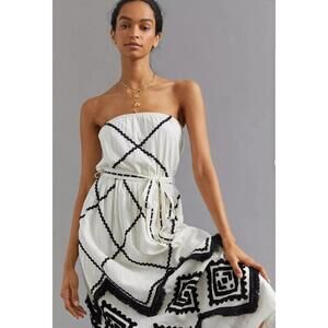 Anthropologie Pallavi Singhee Appliqued Maxi Dress Size 14 NWT New With Tags